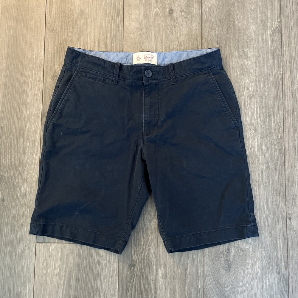 Penguin by Munsingwear Mens Sz 29 Chino Shorts Dark Blue